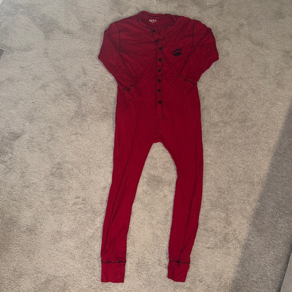 Bear Bum Adult Onesie Flapjack | Small | Red/Black - Picture 2 of 8